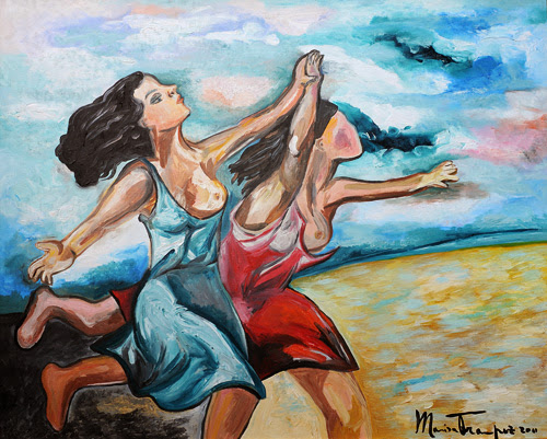 Corro al mare - 81 x 65 cm